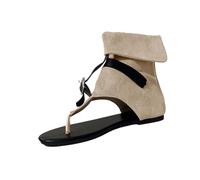 luoluoluo Women's Orthopedic Thong Sandals Ankle Strappy Flip Flops Summer Dressy Sandal Walking Hiking Sandals Bohemian Flat Sliders with Arch Support Casual Vacation Shoes