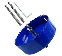 Luomorgo 117mm/4 5/8 inch Hole Saw, 1 1/4 inch Cutting Depth HSS Bi-Metal Hole Cutter for Wood Cornhole Boards Plastic Drywall & Metal Sheet