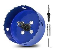 Luomorgo 2-7/8 inch 73mm Hole Saw, 1 1/4 inch Cutting Depth HSS Bi-Metal Hole Cutter with Hex Shank Drill Bit Adapter for Wood Cornhole Boards Plastic Drywall Fiberboard