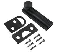 Luomorgo 2 Inch Solid Brass Surface Bolt, Matte Black, 1 Pack
