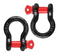 Luomorgo 2 Pcs D Ring Shackles 1/2 Inch, 2 Ton (4,409 Lbs) Capacity, Heavy Duty Bow Shackle, Screw Pin Clevis Shackles Rugged 8 Ton (17,636 lbs) Maximum Break Strength