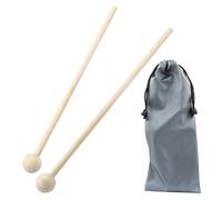 Luomorgo 2 Pcs Wood Xylophone Mallets, Glockenspiel Mallets Bell Mallets Percussion, 8 Inch Drumsticks for Bell, Chime, Tongue Drum Mallets with a Storage Bag