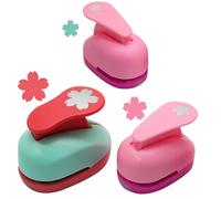 Luomorgo 3 Pcs Flower Hole Punch Set (1", 5/8", 5/16" Inch) - Multi-Size Paper Punch for Scrapbooking, Card Making, Journals, Photo Albums & Office Supplies