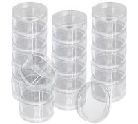 Luomorgo 4 Sets Stackable Clear Plastic Containers with Screw Lids - 30ML 5-Layer Organizer for Cosmetics, Jewelry Beads, Nail Art & Craft Storage