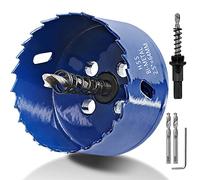 Luomorgo 64mm/2-1/2 inch Hole Saw, 1 1/4 inch Cutting Depth | HSS Bi-Metal, Hole Cutter, For Wood Cornhole Boards Plastic Drywall & Metal Sheet