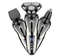 Luonaa Electric Razor for Men, 2026 Upgraded Mens Electric Shavers for Men 3 in 1 Waterproof, Cordless USB Rechargeable Shaver, Wet and Dry Shavers with Nose Hair Trimmer, Sideburns Trimmer