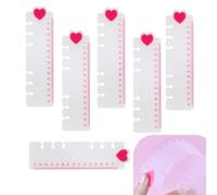 Luoperyuan 6 Holes Pages Binder Notebook Binder Ruler, 6 Pcs Plastic Binder Divider Snap-in Bookmark Ruler 6-hole Binder Ruler A6 Straight Ruler Page Marker for Journal Magazine Notebook