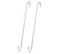 LuoQiuFa 16 inch Extra Large S Shaped Hooks , Heavy Duty Long S Hooks for Hanging Plant Extension Hooks for Kitchenware,Utensils,Pergola,Closet,Flower Basket,Garden,Indoor Outdoor Uses(Silver 2 Pack)