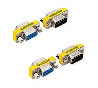 LuoQiuFa 4 Pack Rs232 Serial Cable 9 Pin DB9 Female to Female/Male to Male Gender Changer Coupler Adapter Connector