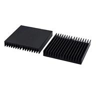 LuoQiuFa 60mm Radiator, Cooler Aluminum Radiator kit (2 Pieces 60x60x10m Black)