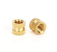 LUOQIUFA knurled Insert nut, M4 x 6 mm Long x 6 mm Outer Diameter Internal Threaded Brass Insert Sorting kit, 100 per Pack