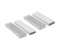 LUOQIUFA Silver Tone Aluminum Radiator Heat Sink 100x25x10mm (4 Packs)