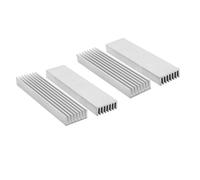 LUOQIUFA Silver Tone Aluminum Radiator Heat Sink 100x25x10mm (4 Packs)
