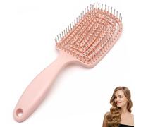 Luoqun 88 Detangle Hair Brush, Curved Vent Brush and Hair Detangler, Easy Detangling Vented Styling Comb Salon for Long Thick Curly Straight Dry Wet Hairs, Styling Comb(Pink)