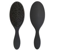 Luoqun88 Dual Bristle Detangling Brush with Boar Bristles | Anti-Static Hairbrush for All Hair Types & Extensions | Gentle on Wet/Dry Hair, Reduces Breakage & Frizz, Curl Defining Brush (Black)