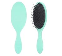 Luoqun88 Dual Bristle Detangling Brush with Boar Bristles | Anti-Static Hairbrush for All Hair Types & Extensions | Gentle on Wet/Dry Hair, Reduces Breakage & Frizz, Curl Defining Brush (Light Green)