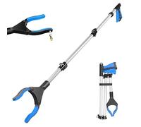 Luoqun88 Litter Picker, 43"/110cm Tri Foldable Grabber Reacher for Adults, Foldable Grabber Stick with Embedded Magnet, Lightweight Helping Hand Grabber for Elderly and Disabled(Blue)
