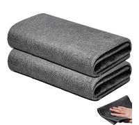 Luoqun88 Magic Glass Cleaning Cloth - 2pcs Reusable Super Soft Premium Streak-Free Washable Duster for Home, Kitchen, Cars, Windows (20x25cm)