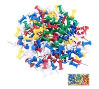 Luoqun88 Multicolor Push Pins, Thumb Tacks Push Pins, 200 Pcs Reusable Drawing Pins with Storage Box, Board Pins for Cork Boards, Bulletin Boards, and Office Use (Multi)