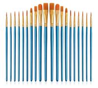Luoqun88 Paint Brush, Paint Brush Set, 20 PCS Nylon Hair Paint Brushes for Acrylic, Oil, Watercolor & Gouache Painting - Ideal Small Paint Brush for Artists, Kids, and Creative Projects(Blue)