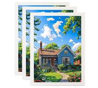 Luoqun88 Picture Frame A4 Set of 3,Versatile A4 Picture Frame 21 x 29.7cm,A4 Frame,A4 Picture Frame,A4 Poster Frame,A4 certificate frame,Freestanding and Wall Mountable-White