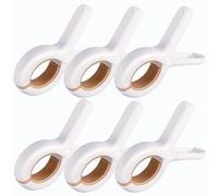 Luoqun88 Towel Clips for Sun Loungers,Beach Towel Clips,Plastic Towel Clips,Large Strong Grip Clothes Pegs,Large Beach Towel Clips for Sun Loungers,Laundry,Pool Chairs,Sunbeds(6PCS/Yellow)