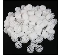 LUORNG 100pcs Aquarium Fish Tank Koi Pond Plastic Biochemical Filter Media for Fish Tank Sump Koi Pond Aquaponics Aquaculture Hydroponics Diameter 25mm, White