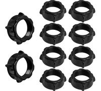 LUORNG 10PCS 17mm Universal Ball Nut Bracket Fixing Ring Octagonal Fastening Ring Car Navigation Bracket Accessories Universal Mobile Phone Bracket with Nut Black