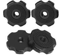 LUORNG 2PCS Aluminium Alloy Nut with Spacer 1/4 Inch with Spacer DSLR Hot Shoe Conversion Base Single Locking Tab Camera Arm Monitor Universal Base for Camera Connection to Microphone or Tripod