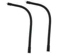 LUORNG 2PCS Black 30cm Gooseneck Extension Bracket 1/4inch-20 Internal and External Threaded Metal Universal Hose Bend Overhead Fill Light Accessory for Microphone Stand DIY Stand Mobile Phone Stand