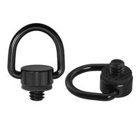 LUORNG 2PCS Camera Shoulder Strap Wrist Strap Lanyard Screws 1/4 inch D-Shaped Screws Width 0.78in 304 Stainless Steel for Photographic Equipment Tripods Monopods Ball Head Black