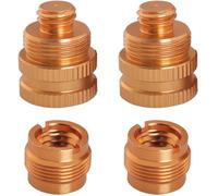 LUORNG 2PCS Dual Head Adaptor Screws 5/8 Female to 3/8 Male or 5/8 Male Metal Nut Microphone Stand Adaptor for Mic Stand Clip Straight Stands Shock Mount Adaptor Screws