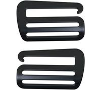 LUORNG 2PCS G Shape Buckle 50Mm/2In Metal Diy Backpack Fastener 9 Letter Left/Right Directional Adjustable Webbing Clip For Handbag Luggage Strap Black