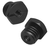 LUORNG 2PCS Hexagonal Slotted Adaptor Screws 1/4 Female to 5/8 11 Male for Photographic Equipment Levelling Tripod Adaptor Laser Infrared Road Marker Black