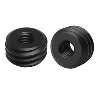 LUORNG 2PCS Laser Level Infrared Tripod Adapter Camera Head Screw for Microphone Stand Mount Adapter 1/4 Female to 5/8 Male Coarse Tooth Black/Silver