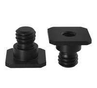 LUORNG 2PCS Metal SLR Hot Shoe Mount 1/4 Female to 3/8 Male Aluminium Alloy Small Head Adapter Screw Accessory for Camera Hot Shoe