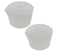 LUORNG 2PCS Silicone Reusable Liquid Art Dispenser Cup Colour Casting Cup Paint Pouring Split Cup Suitable for DIY Creation and Painting Tool and Resin Art