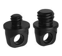 LUORNG 2PCS SLR Camera Screw with Hole 3/8 Male 1/4 Male Lanyard Screw Sport Digital Camera Hand Accessory Camera Quick Release Metal Screw Black