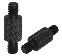 LUORNG 2PCS Tripod Screw Adapter 1/4 inch Double Head Extension Aluminium Adapter Screw for DSLR Tripods Monopods Binoculars Ball Heads Lens Rings