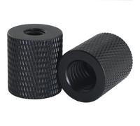 LUORNG 2PCS Tripod Support Conversion Nut 1/4 Female to 3/8 Female Aluminum Alloy Lamp Holder Joint Pinion Photography Equipment Accessories Hand Screw Monopod Lamp Holder Ball Head Black
