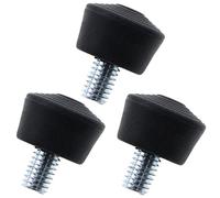 LUORNG 3pcs Antislip Rubber Tripod Feet Spike 3/8" Photography Accessories, Black
