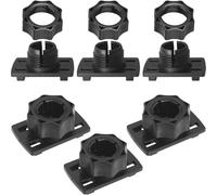 LUORNG 6 Sets Car Phone Holder Accessories Nut Nut with Four Buckles Accessories Universal Ball Adapter Fixing Ring 17mm EV Car Holder Screw Cap Swivel Base Accessories