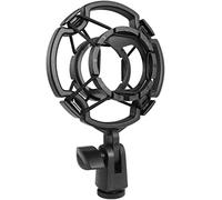 LUORNG Microphone Shock Mount Universal Black Anti-Vibration Mic Holder for 42~46mm/1.65~1.81in Diameter Studio Condenser Mic, Mic Clip Holder