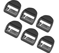 LUORNG Quick Release Buckle 6PCS 20mm/0.79in Multi-Size Plastic Buckle Repair Kit No Sewing Required Buckles for Backpack Bag, Black, 45x27MM