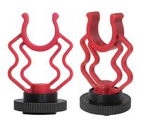 LUORNG Shockmount for External Video Mic 2PCS On Camera Microphone Shock Mount Holder Bracket with 1/4in Cold Shoe for RODE VideoMicro,MM1,VXR10,MCM-1,M80 Mini Cardioid Shotgun Microphone