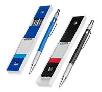 luosh 1 Piece Drafting Pencil 2mm 2B Lead Holder Mechanical Pencil 12 Leads Refills for Drafting, Sketching, Art Projects, Illustrations, Drawings, Writing and Technical Work