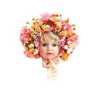 luosh Flowers Florals Hat Newborn Baby Photography Props Handmade Colorful Bonnet Hat