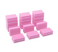LuoshaPUCY 20 Pcs Nail Buffer Block, Professional Nail Sanding Blocks for Gel Natural Nails, Buffer Sanding Block Nail Art Tool for Salon Home Use (Pink)