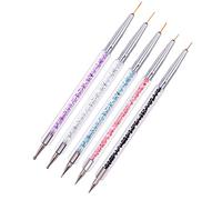 luoshaPUCY 5 Pieces Nail Art Pens, Double Head Brushes Nail Art Dotting Manicure Tools DIY Nail Art Designs, Nail Art Brush for Nail Design