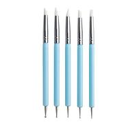 luoshaPUCY Nail Art Brushes, 5pcs Double Ended Nail Design Tools, Gel Nail Polish Nail Art Design Nail Dotting Painting Tools